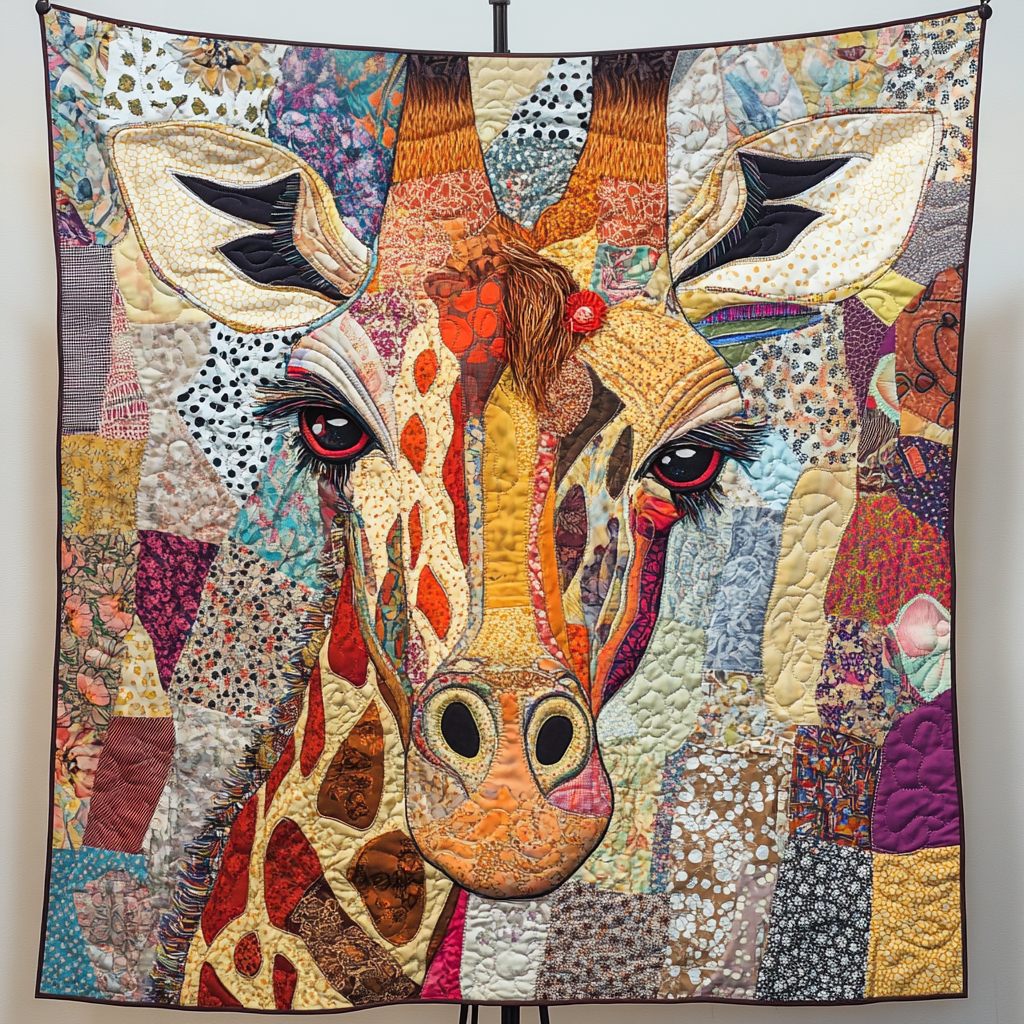 Giraffe Love Quilted Blanket Cool Throw Blanket Giraffe Presents For Her - Marykun