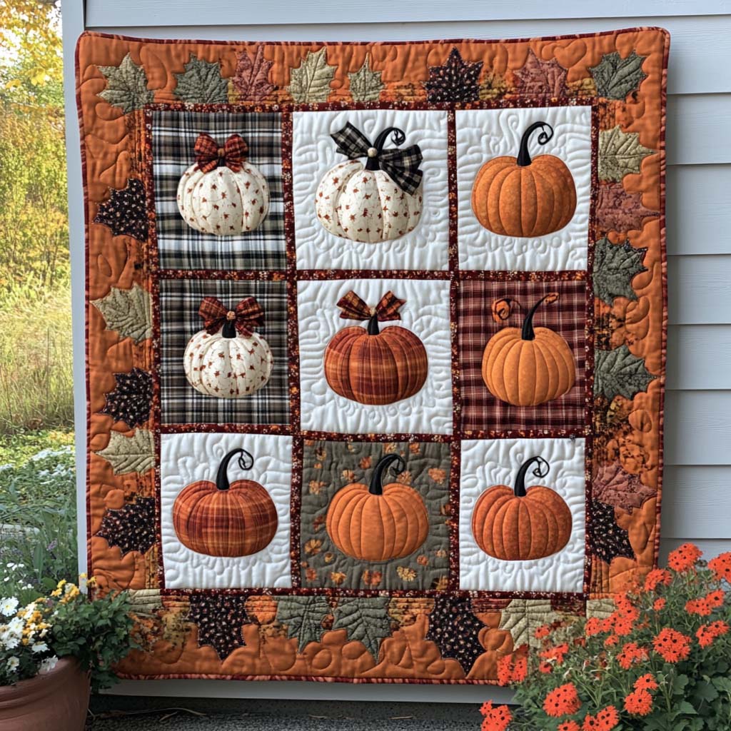 Golden Autumn Days Quilted Blanket Autumn Throw Blanket Family Xmas Presents - Marykun