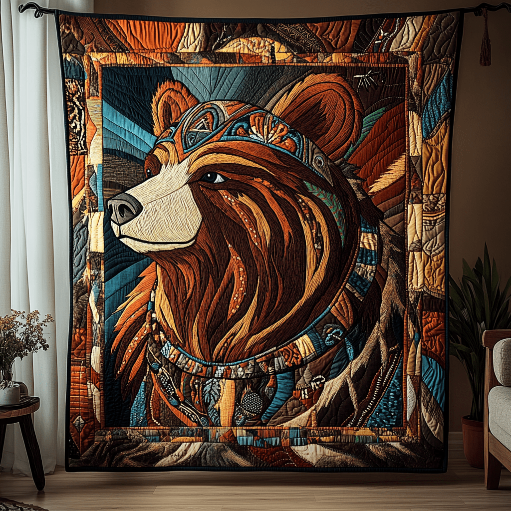 Golden Bear Quilted Blanket Best Couch Throw Blanket Unique Cat Gifts For Cat Lovers - Marykun