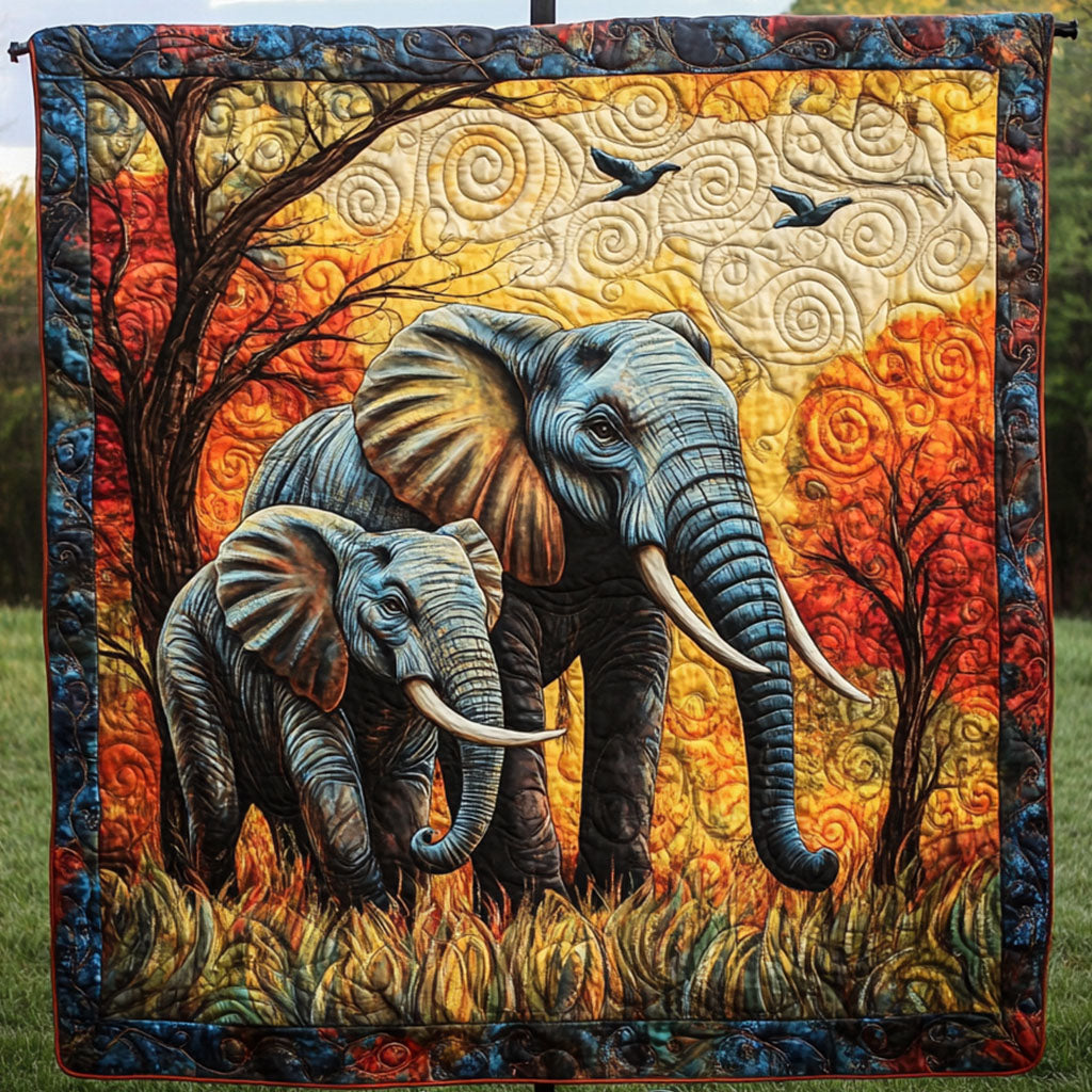 Golden Bond Quilted Blanket Christmas Bedroom Decor Funny White Elephant Gifts - Marykun