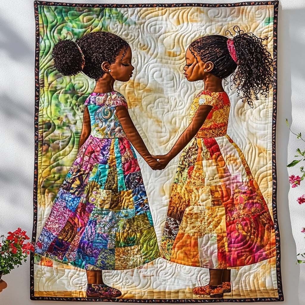 Golden Connection Quilted Blanket Best Throw Blanket African American Heritage Month Gifts - Marykun