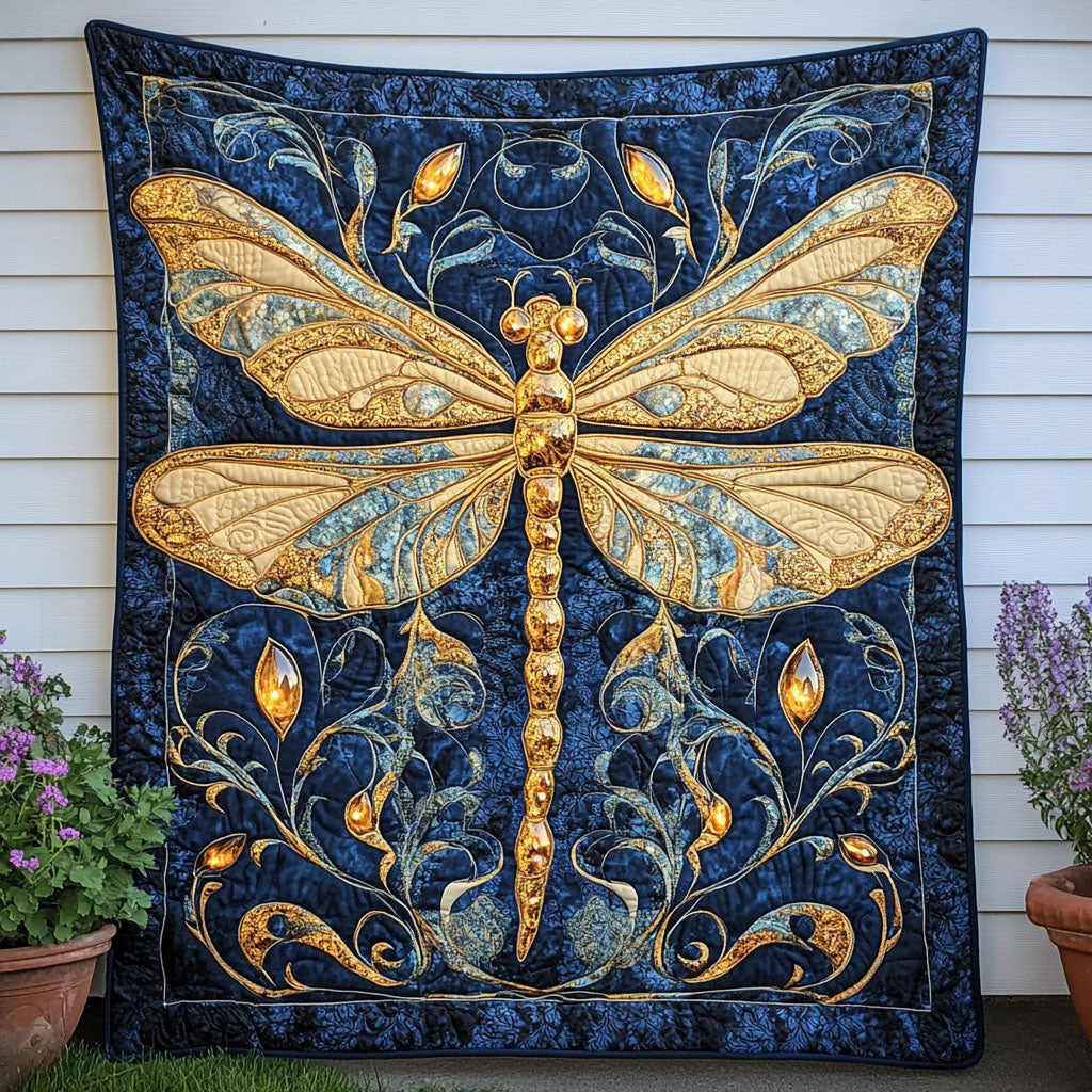 Golden Flight Quilted Blanket Bed Christmas Decor Gift Ideas For Cow Lovers - Marykun