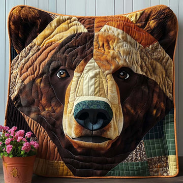 Golden Fur Trail Quilted Blanket Best Throw Blanket Christmas Bear Gifts - Marykun