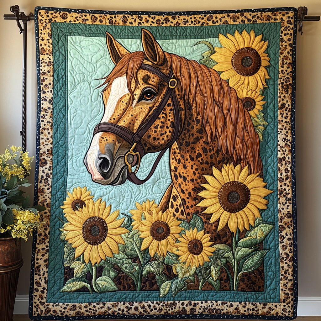 Golden Gallop Quilted Blanket Sofa Couch Throw Blanket Gifts For Female Horse Lovers - Marykun