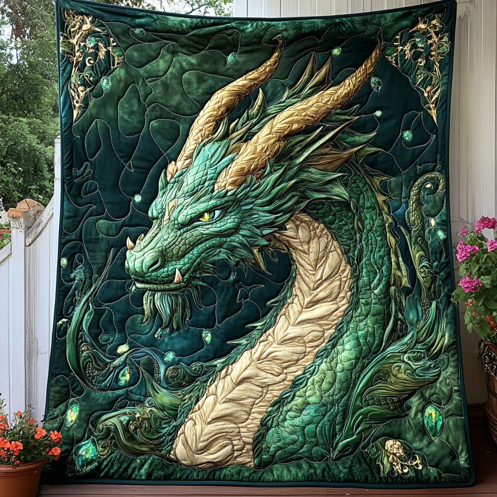 Golden Roar Quilted Blanket Sofa Couch Throw Blanket Elephant Related Gifts - Marykun