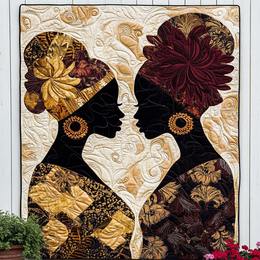 Golden Sisterhood Quilted Blanket Cute Throw Blanket Patriotic Gifts For Him - Marykun