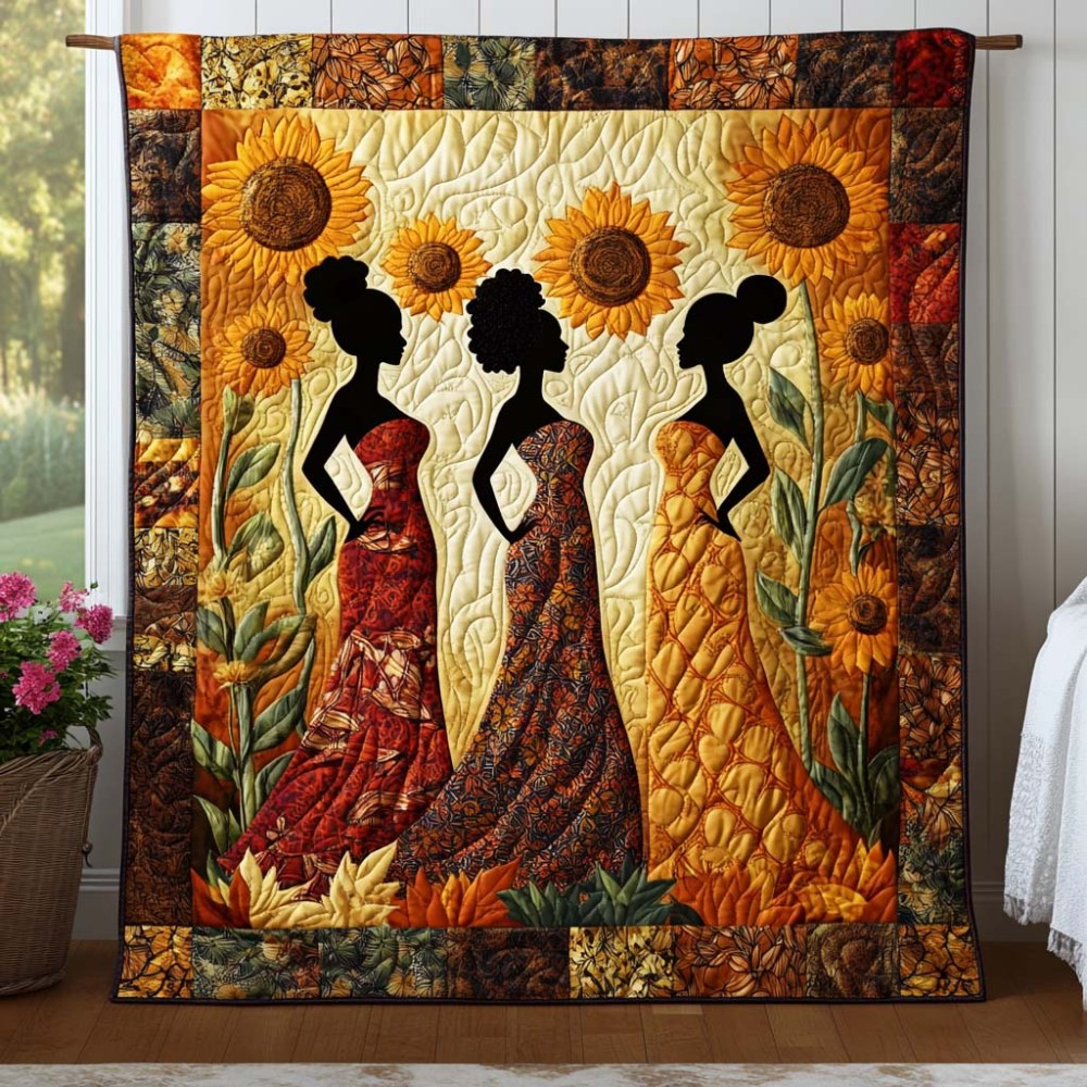 Golden Spirit Quilted Blanket Home Bedding Decor Best Gifts For Chicken Owners - Marykun