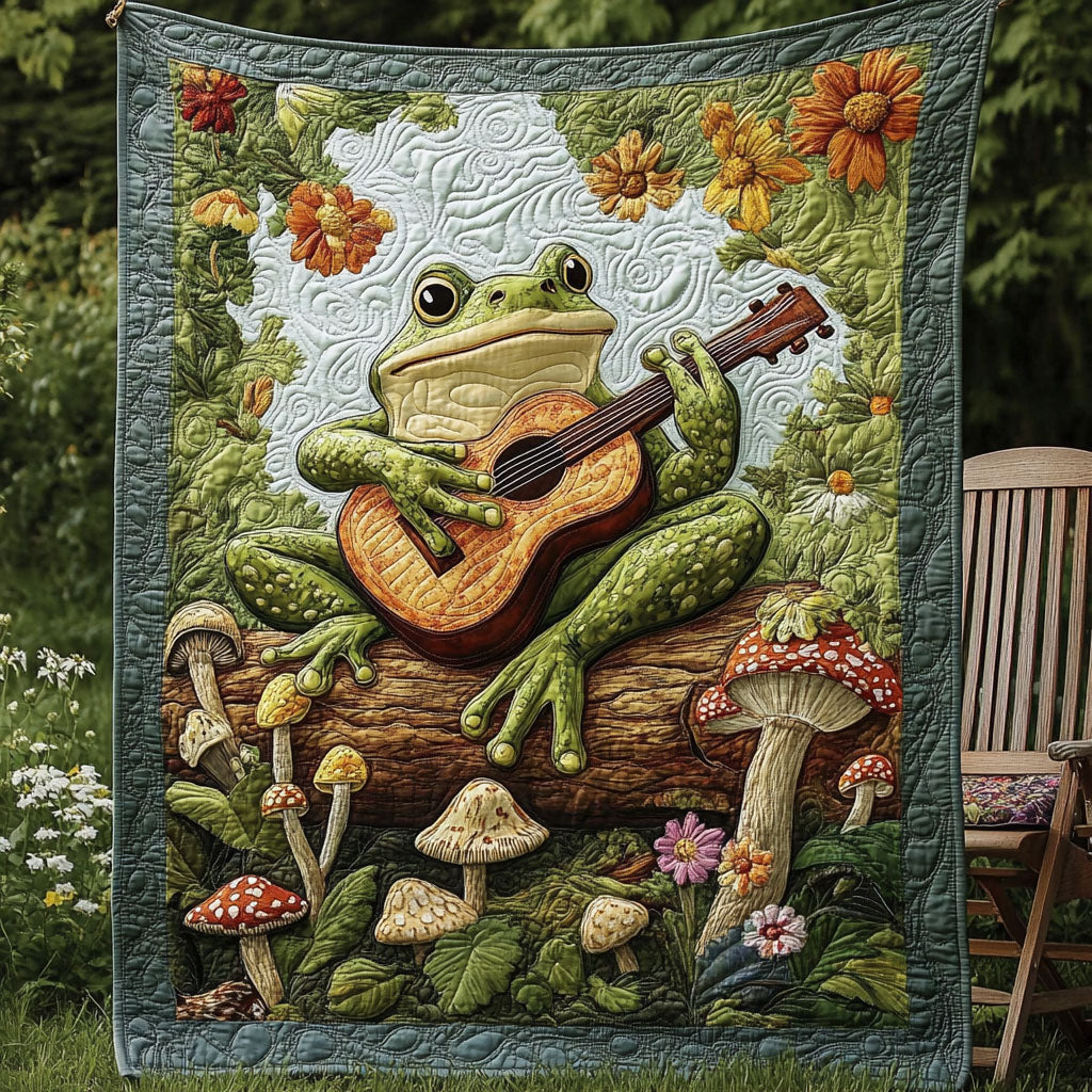 Green Strings Quilted Blanket Best Couch Throw Blanket Gifts For Someone Who Loves Nature - Marykun