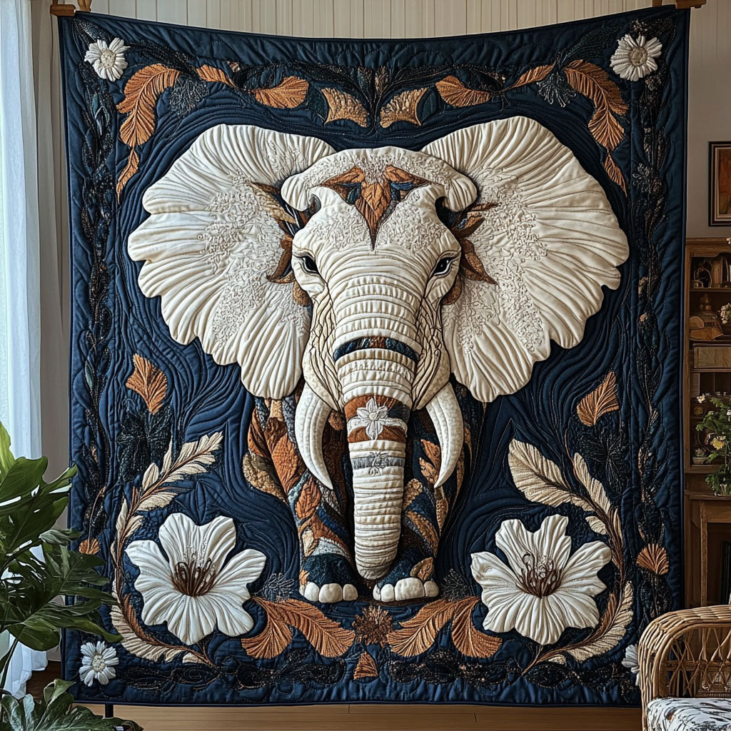 Grey Majesty Quilted Blanket Christmas Room Decor Lotus Flower Gift Items - Marykun
