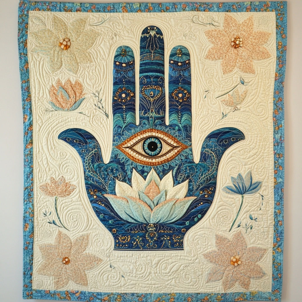 Hand of Light Quilted Blanket Home Bedding Decor Lotus Gifts For Her - Marykun