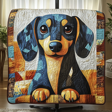 Happy Hound Quilted Blanket Winter Decor Blanket Dachshund Gifts For Women - Marykun