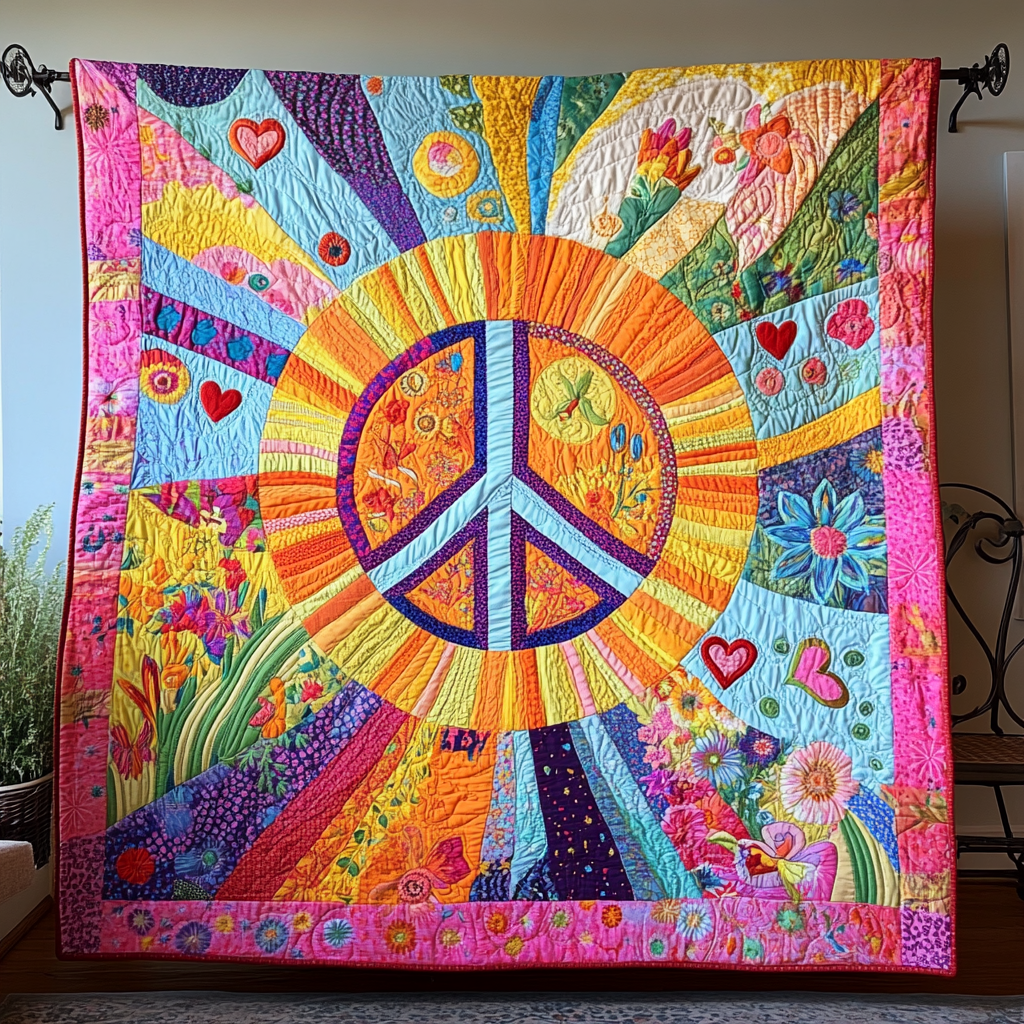 Harmony in Colors Quilted Blanket Bedroom Decor Christmas Ideas For Hippies - Marykun