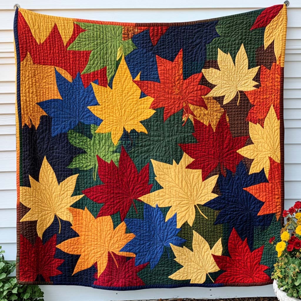 Harvest Maple Dream Quilted Blanket Fall Couch Blanket Family Xmas Present Ideas - Marykun