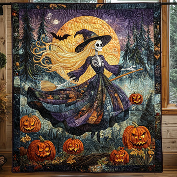 Haunted Threads Quilted Blanket Cute Halloween Throw Blanket Faith Based Gifts - Marykun