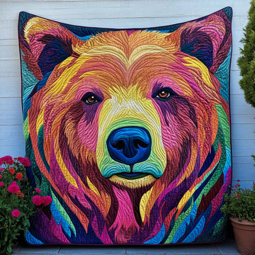 Hidden Guardian Quilted Blanket Christmas Room Decor Unique Gifts For Bear Lovers - Marykun
