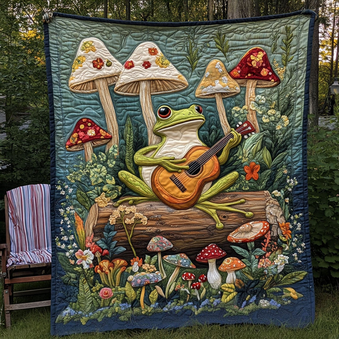 Hop and Play Quilted Blanket Christmas Holiday Presents For Bear Lovers - Marykun