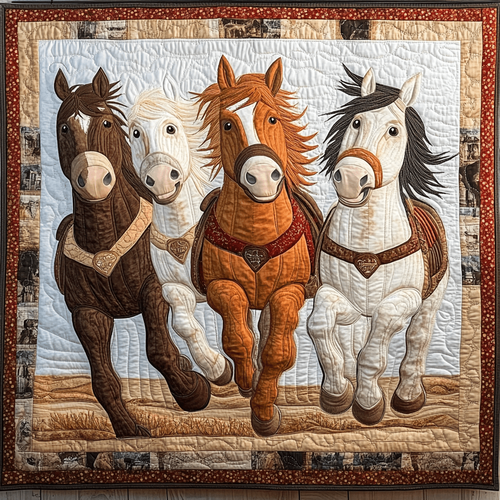 Horse Haven Quilted Blanket Nice Throw Blanket Good Gifts For Horse Lovers - Marykun