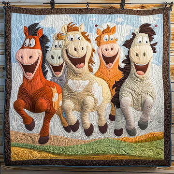 Horse Journey Quilted Blanket Christmas Throw Blanket Presents For Horse Owners - Marykun