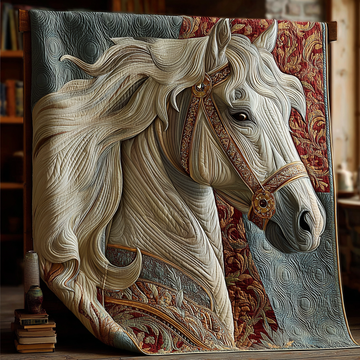 Horse Journey Quilted Blanket Cute Throw Blanket Great Lion Gifts For Him - Marykun