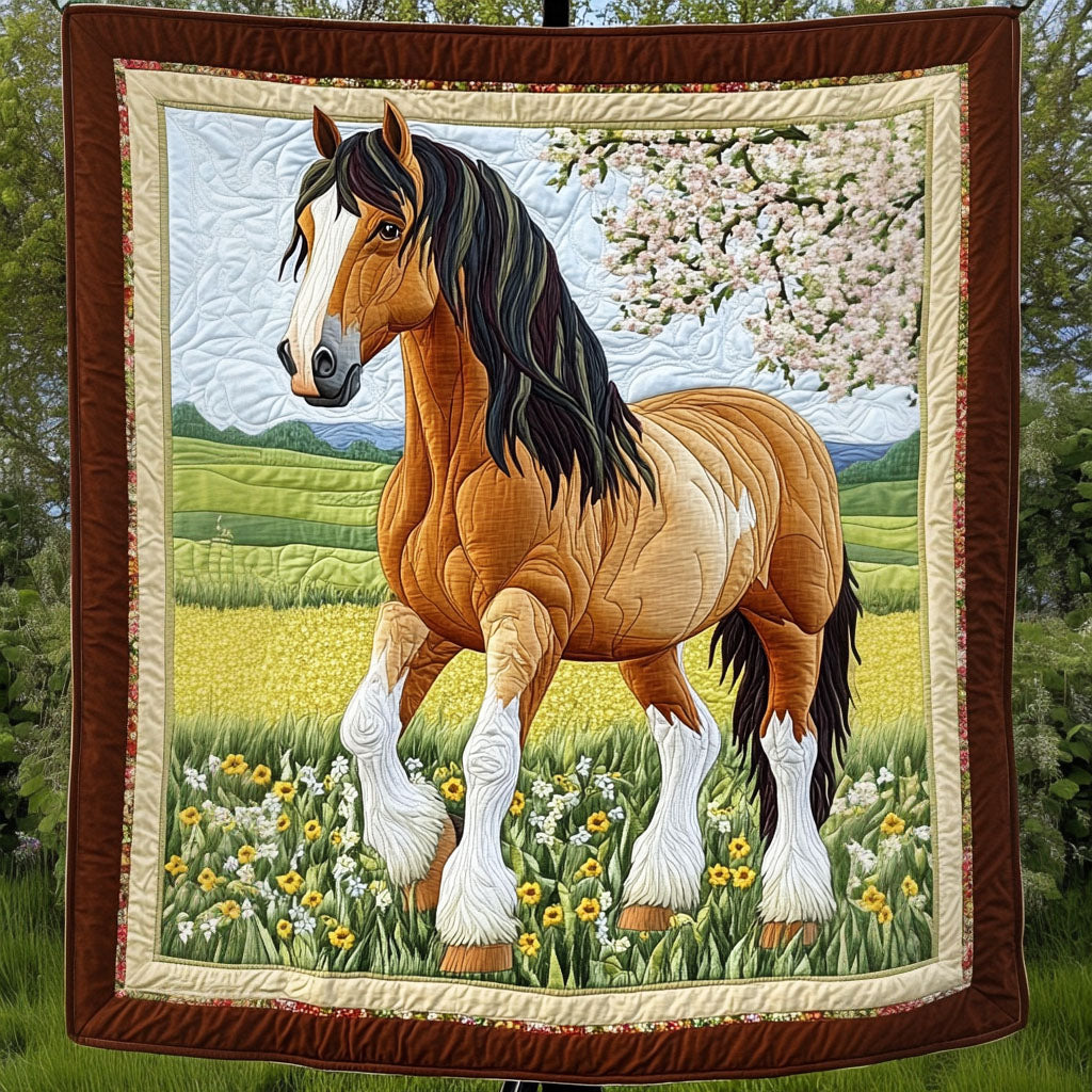 Horse of the Highlands Quilted Blanket Sofa Couch Throw Blanket Gifts For Someone Who Likes Horses - Marykun