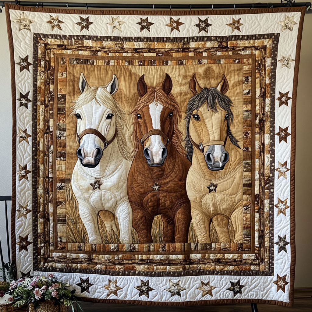 Horse Path Quilted Blanket Bedroom Xmas Decor Great Gifts For Horse Owners - Marykun