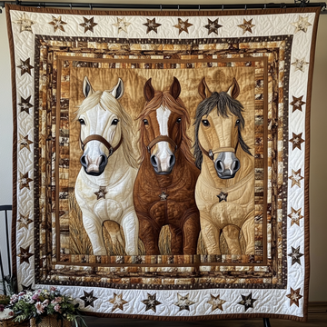 Horse Path Quilted Blanket Bedroom Xmas Decor Great Gifts For Horse Owners - Marykun