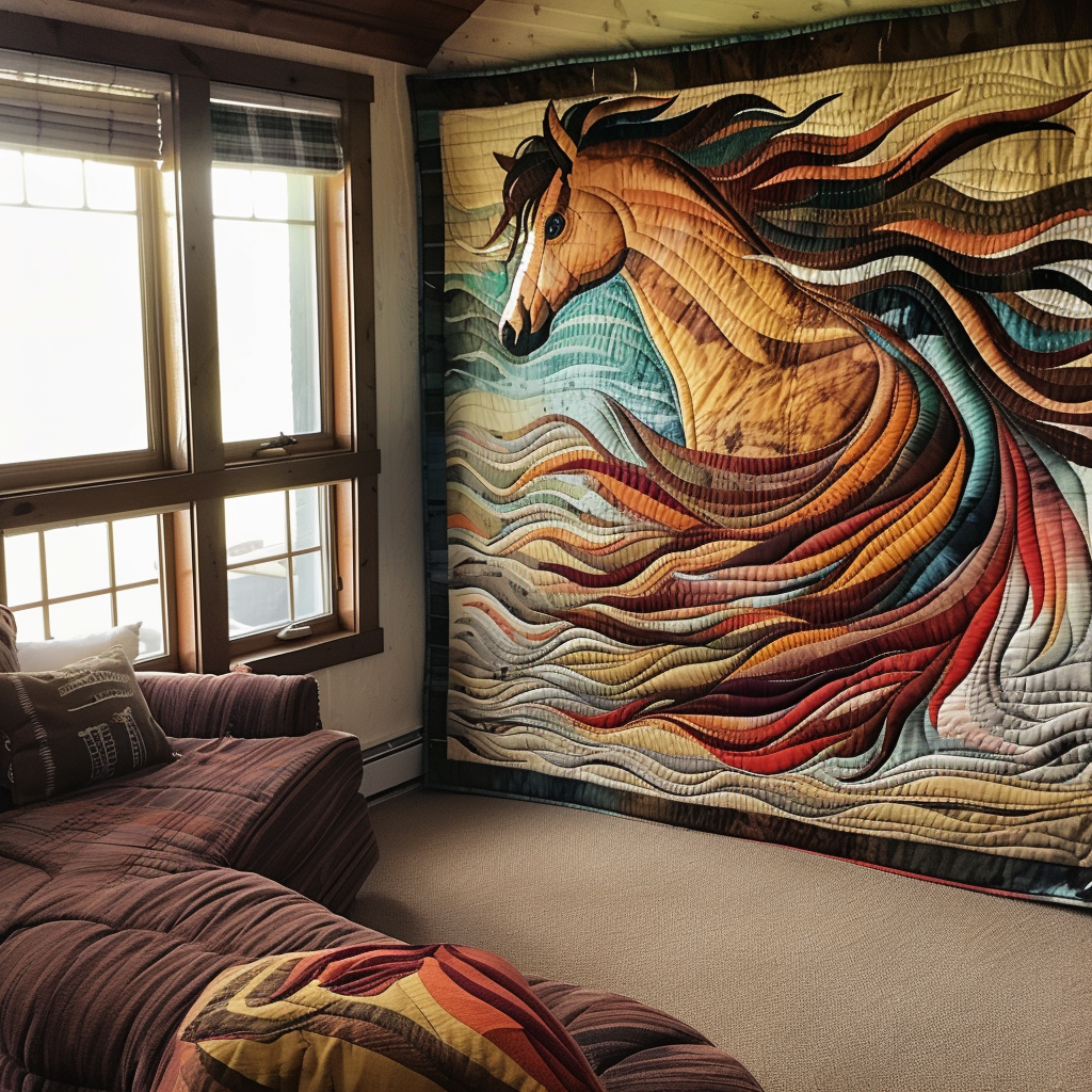 Horse Tapestry Quilted Blanket Christmas Throw Blanket Unique Gifts For Horse Owners - Marykun