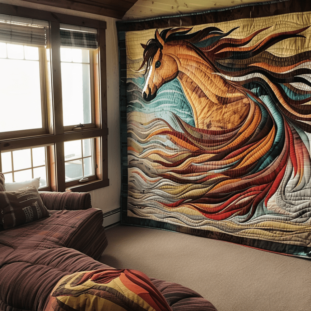 Horse Tapestry Quilted Blanket Christmas Throw Blanket Unique Gifts For Horse Owners - Marykun