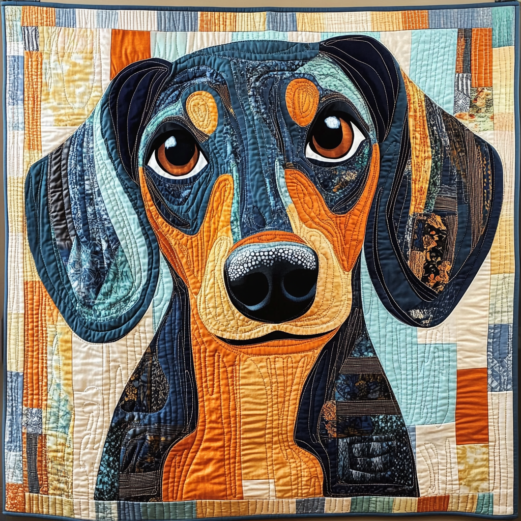 Hound Haven Quilted Blanket Bed Room Decor Dachshund Gifts For Christmas - Marykun