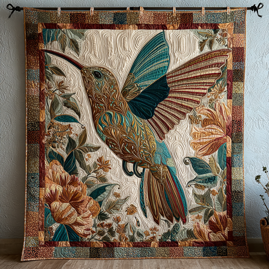 Hummingbird Dream Quilted Blanket Best Couch Throw Blanket Bee Christmas Gifts - Marykun