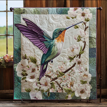 Hummingbird Joy Quilted Blanket Christmas Room Decor Good Christian Gifts - Marykun