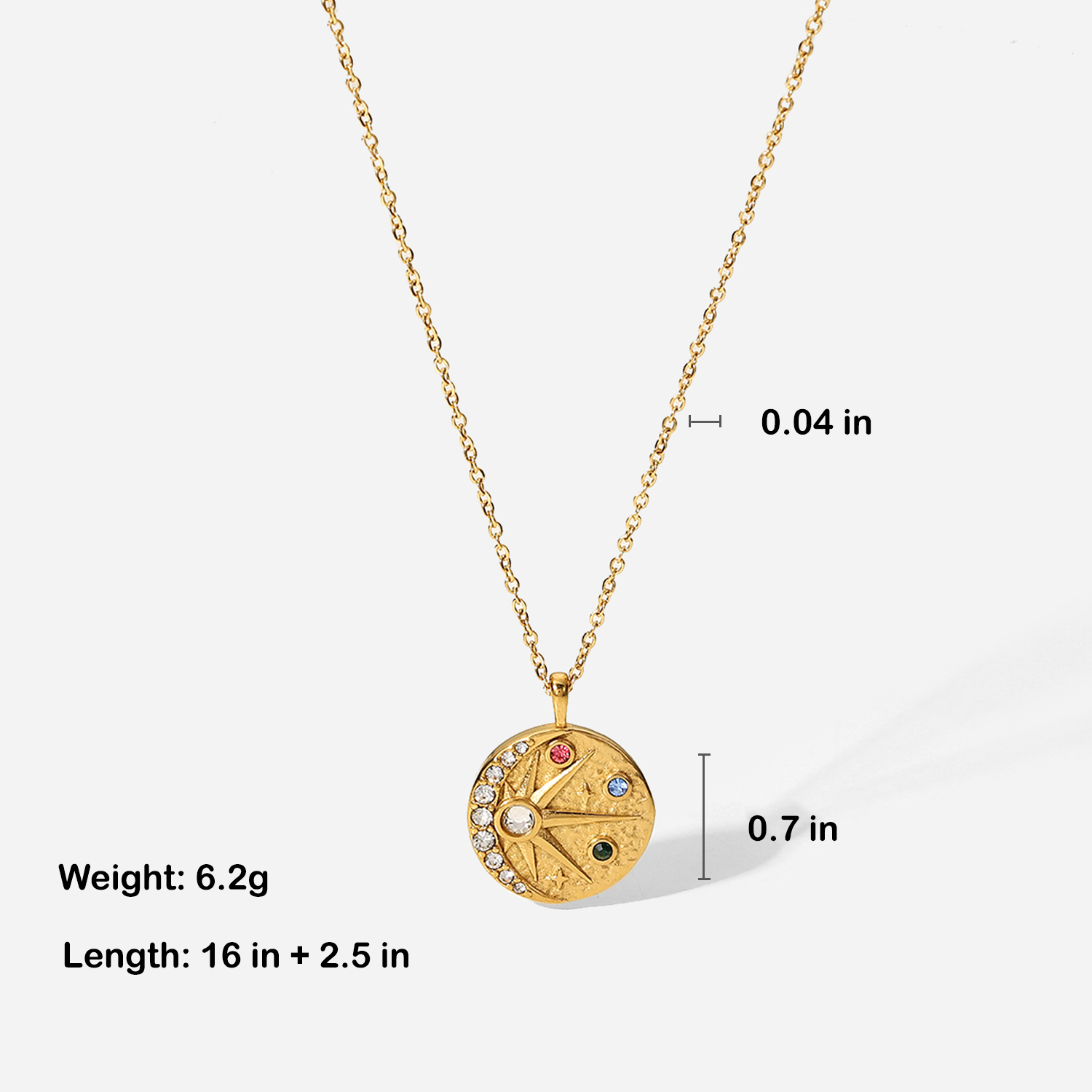 Gift for Bestie Friend Soulmate Necklace Sun Moon Matching Set