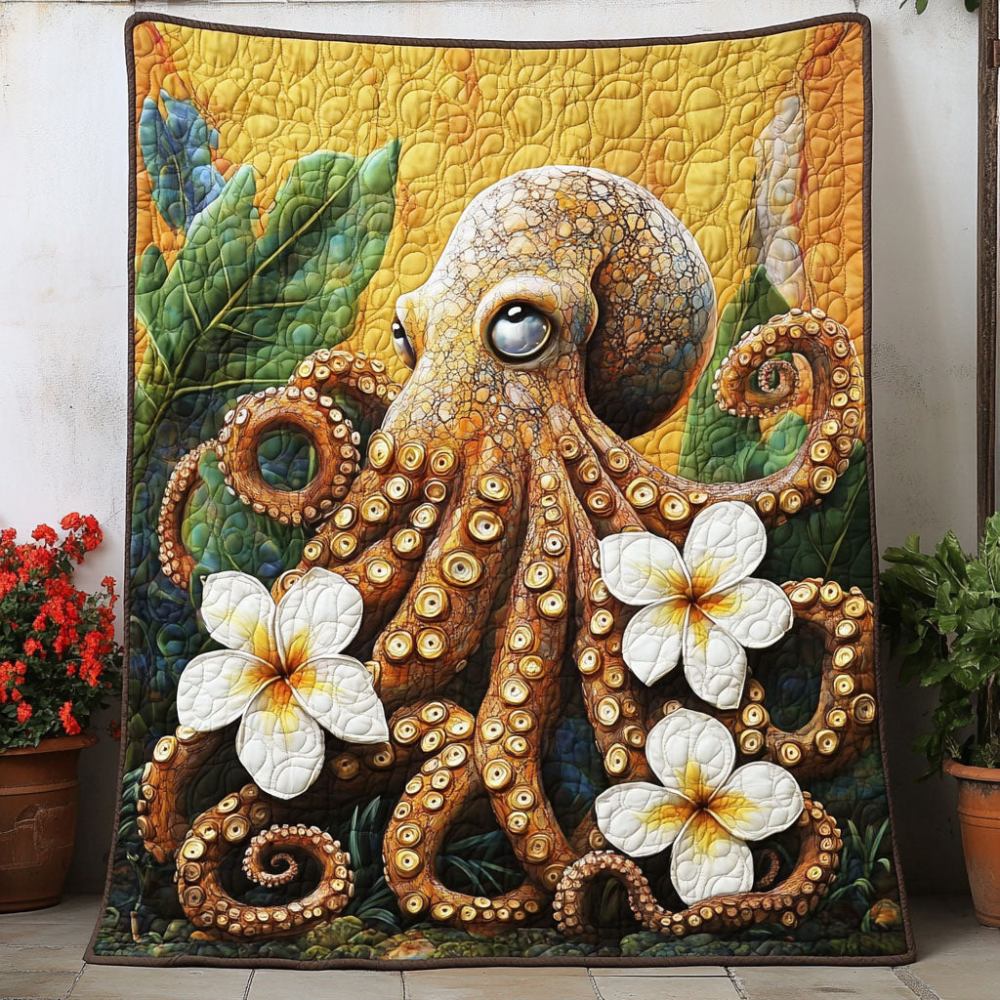 Inkspire Creature Quilted Blanket Bedroom Xmas Decor Octopus Novelty Gifts - Marykun
