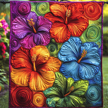 Island Petal Dance Quilted Blanket Cute Bedroom Decor Best Gifts For Flower Lovers - Marykun
