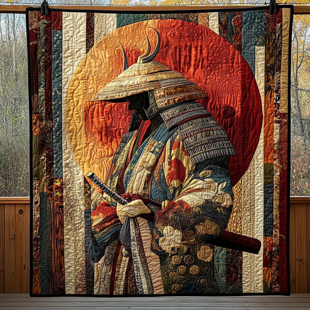 Japanese Samurai Brave Quilted Blanket Cozy Home Bedding Family Christmas Decorations - Marykun