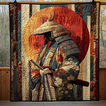 Japanese Samurai Brave Quilted Blanket Cozy Home Bedding Family Christmas Decorations - Marykun