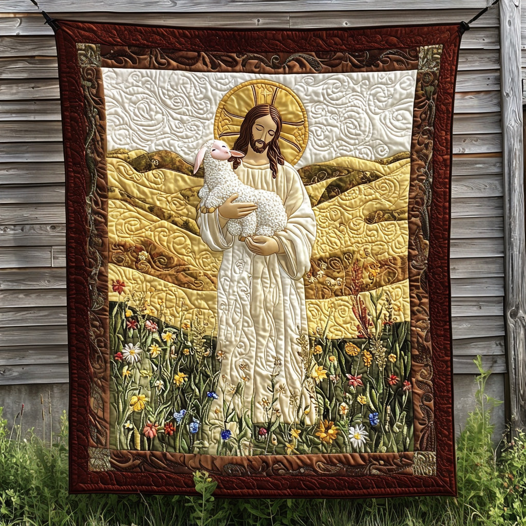 Jesus Holding Light Quilted Blanket Sofa Couch Throw Blanket Awesome Hummingbird Gifts - Marykun