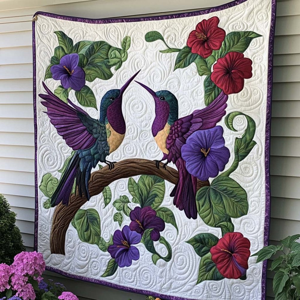 Joyful Breeze Quilted Blanket Christmas Bedroom Decor Birthday Gift For Hippie Friend - Marykun