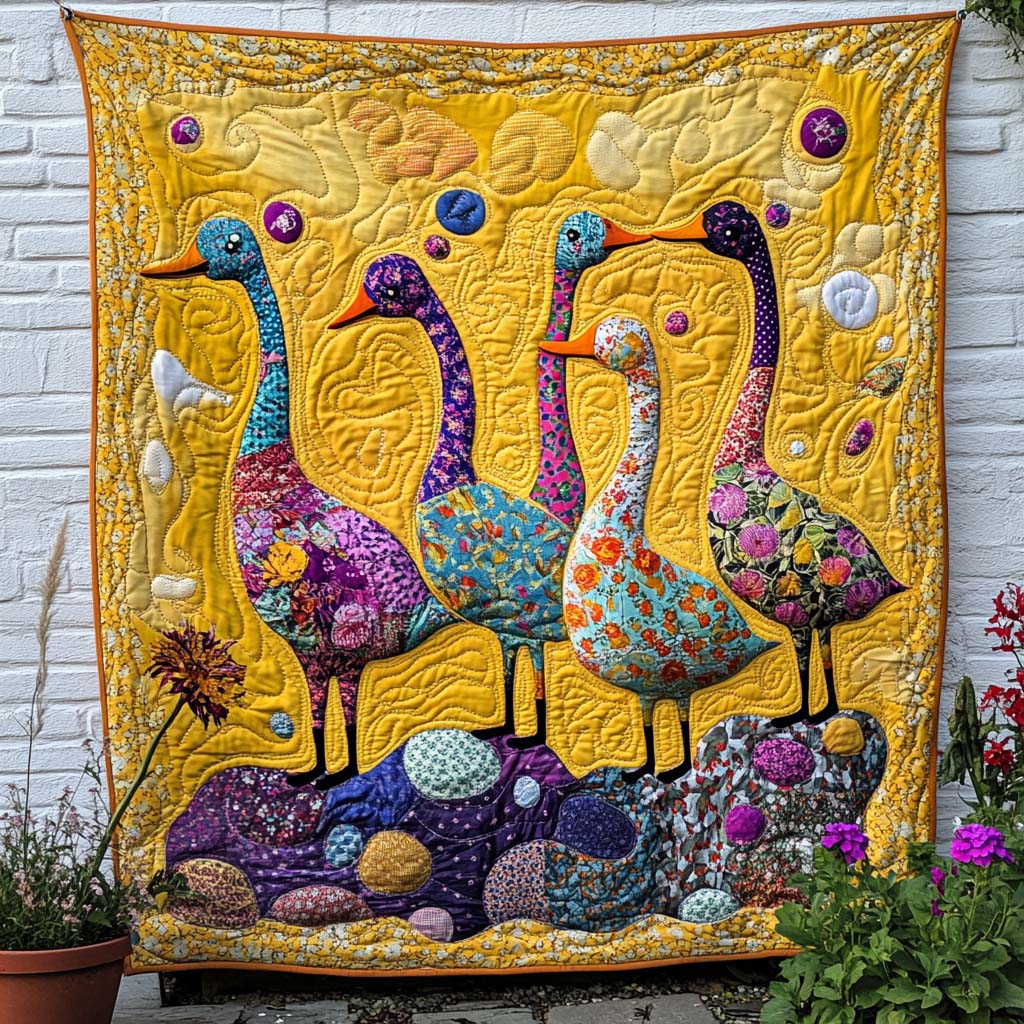 Joyful Duck Moments Quilted Blanket Cool Throw Blanket Christmas Ideas For Family - Marykun