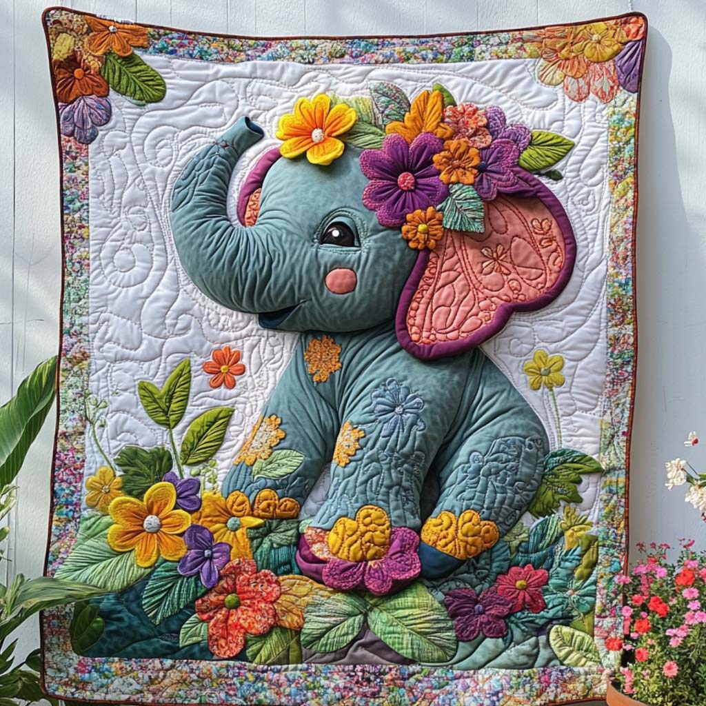 Jungle Bloom Quilted Blanket Cute Bedroom Decor Unique Best Gifts For DragonLovers - Marykun