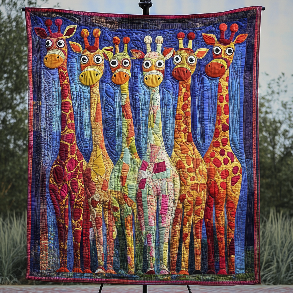 Jungle Friends Quilted Blanket Bed Christmas Decor Best Presents For Elephant Lovers Birthday - Marykun