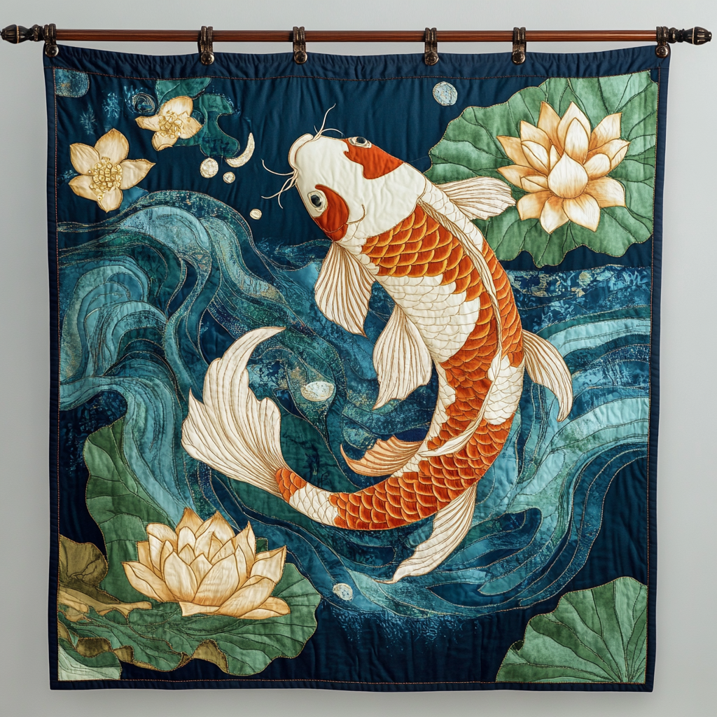 Koi Essence Quilted Blanket Sofa Couch Throw Blanket Cute Owl Themed Gifts - Marykun