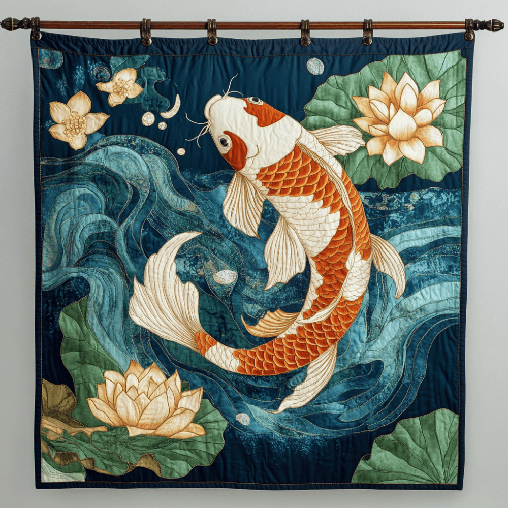 Koi Essence Quilted Blanket Sofa Couch Throw Blanket Cute Owl Themed Gifts - Marykun