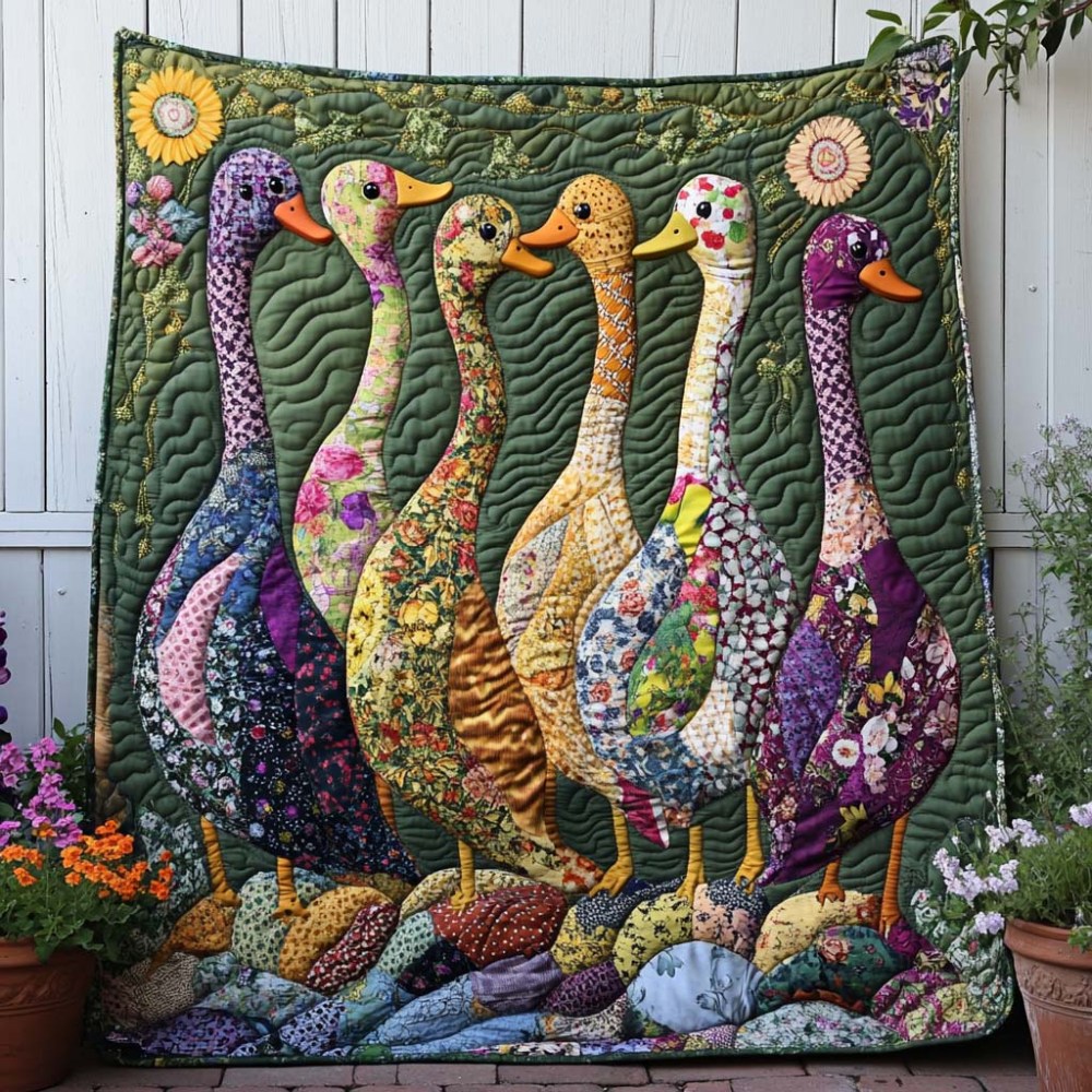 Lazy Duck Afternoon Quilted Blanket Nice Throw Blanket Family Christmas Present Ideas - Marykun
