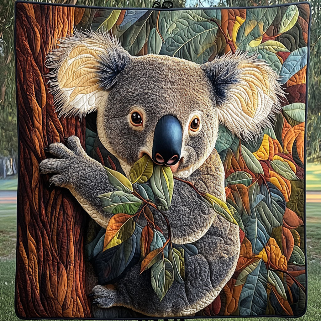 Leaf Whisper Quilted Blanket Best Couch Throw Blanket Koala Bear Gifts For Her - Marykun