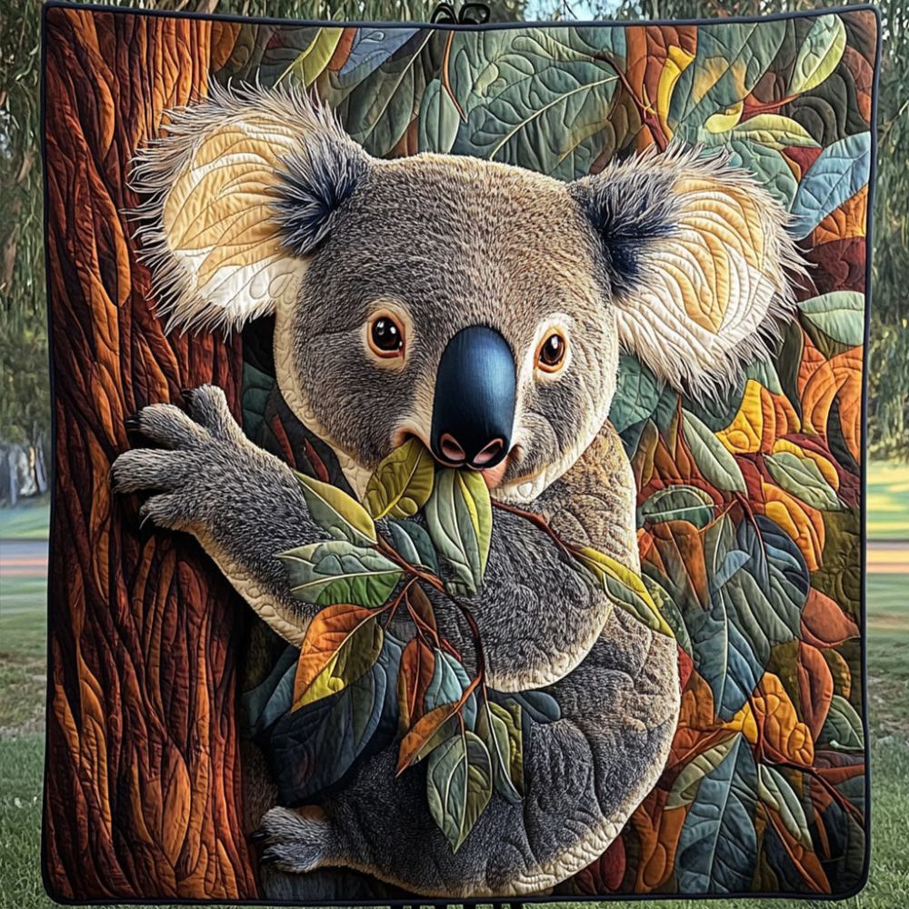 Leaf Whisper Quilted Blanket Best Couch Throw Blanket Koala Bear Gifts For Her - Marykun