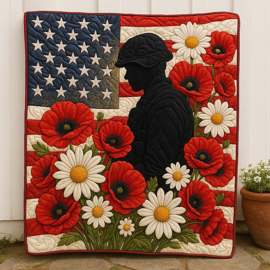 Liberty in Bloom Quilted Blanket Nice Throw Blanket Gifts For A Patriotic Person - Marykun