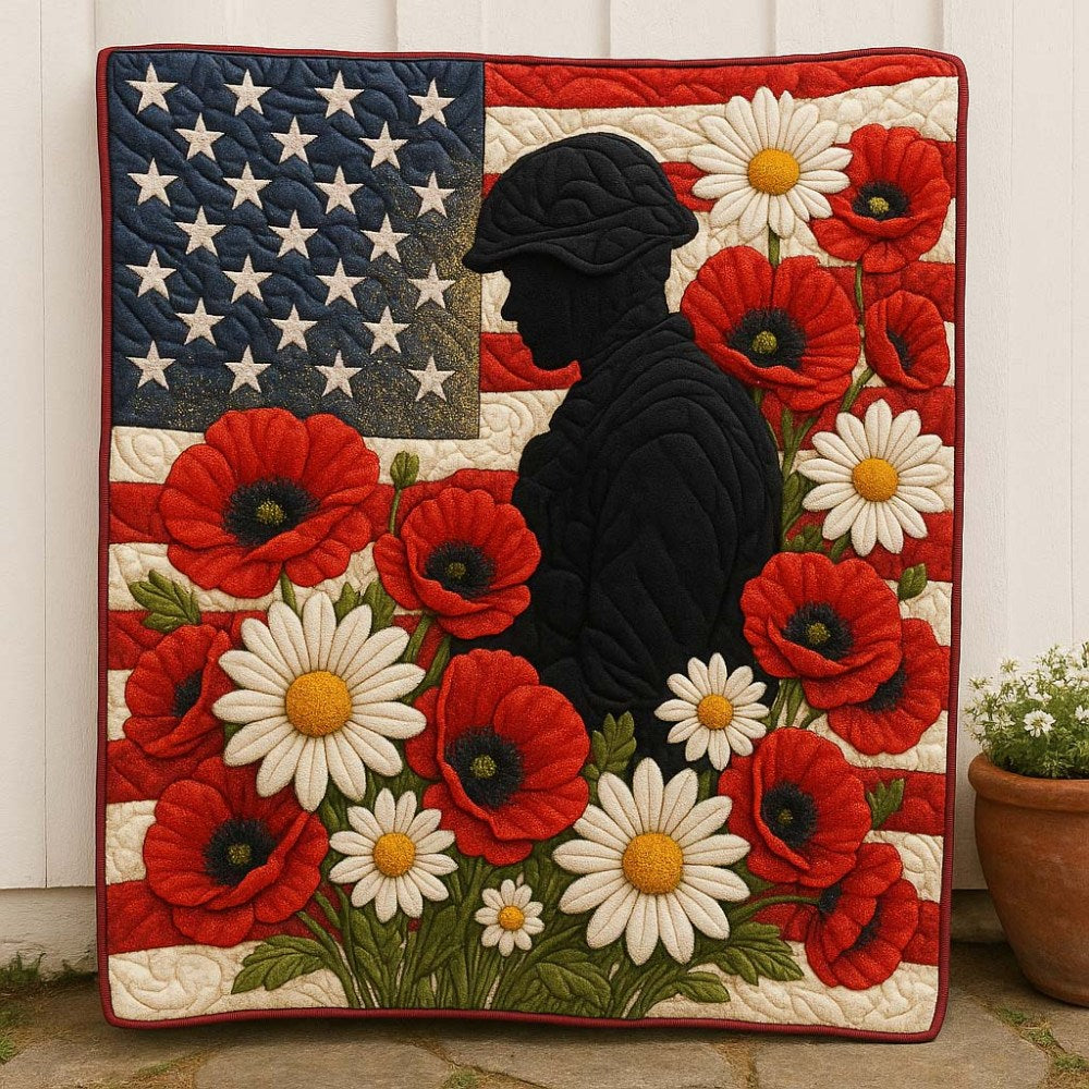 Liberty in Bloom Quilted Blanket Nice Throw Blanket Gifts For A Patriotic Person - Marykun