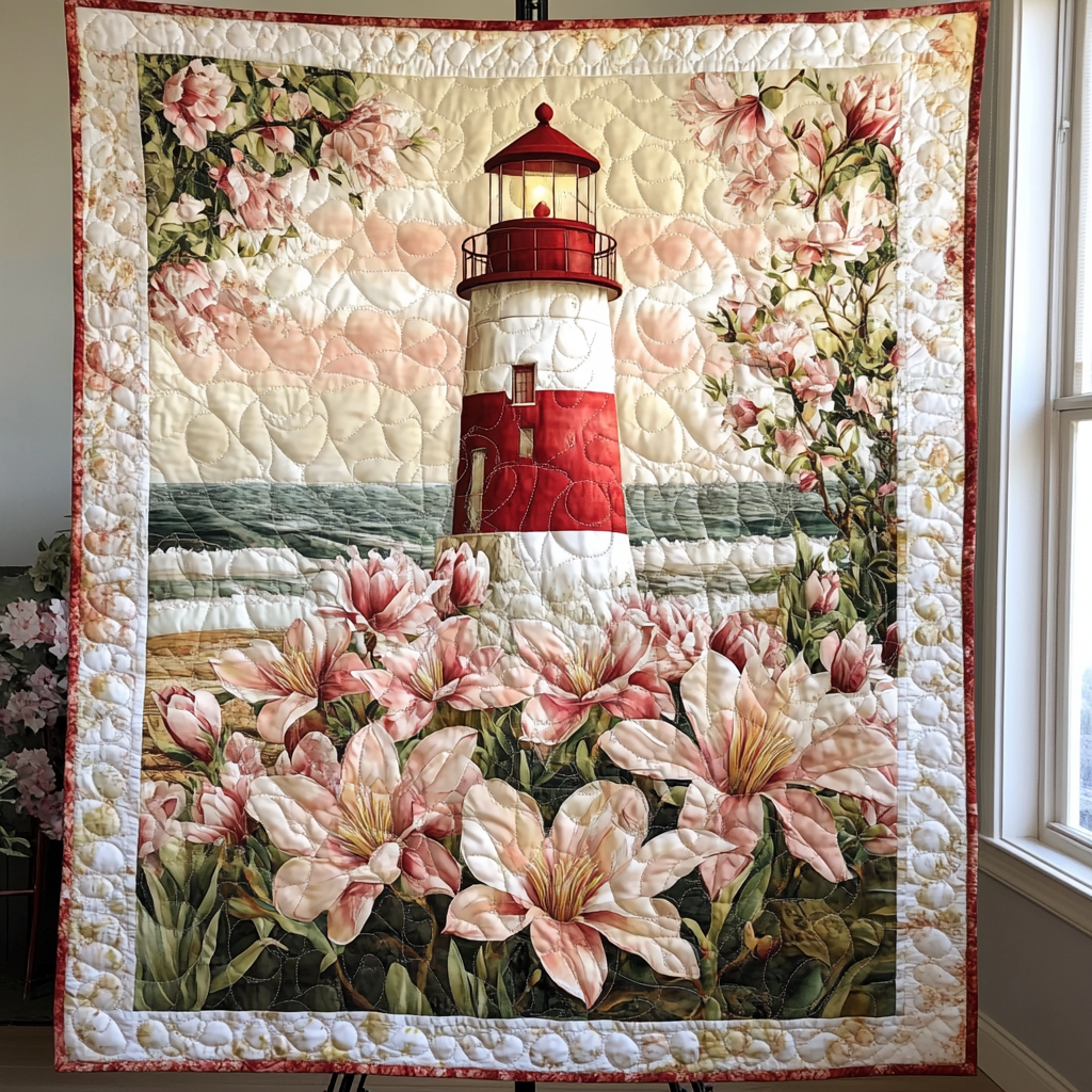 Lighthouse Flora Quilted Blanket Sofa Couch Throw Blanket Lighthouse Gift Shop - Marykun