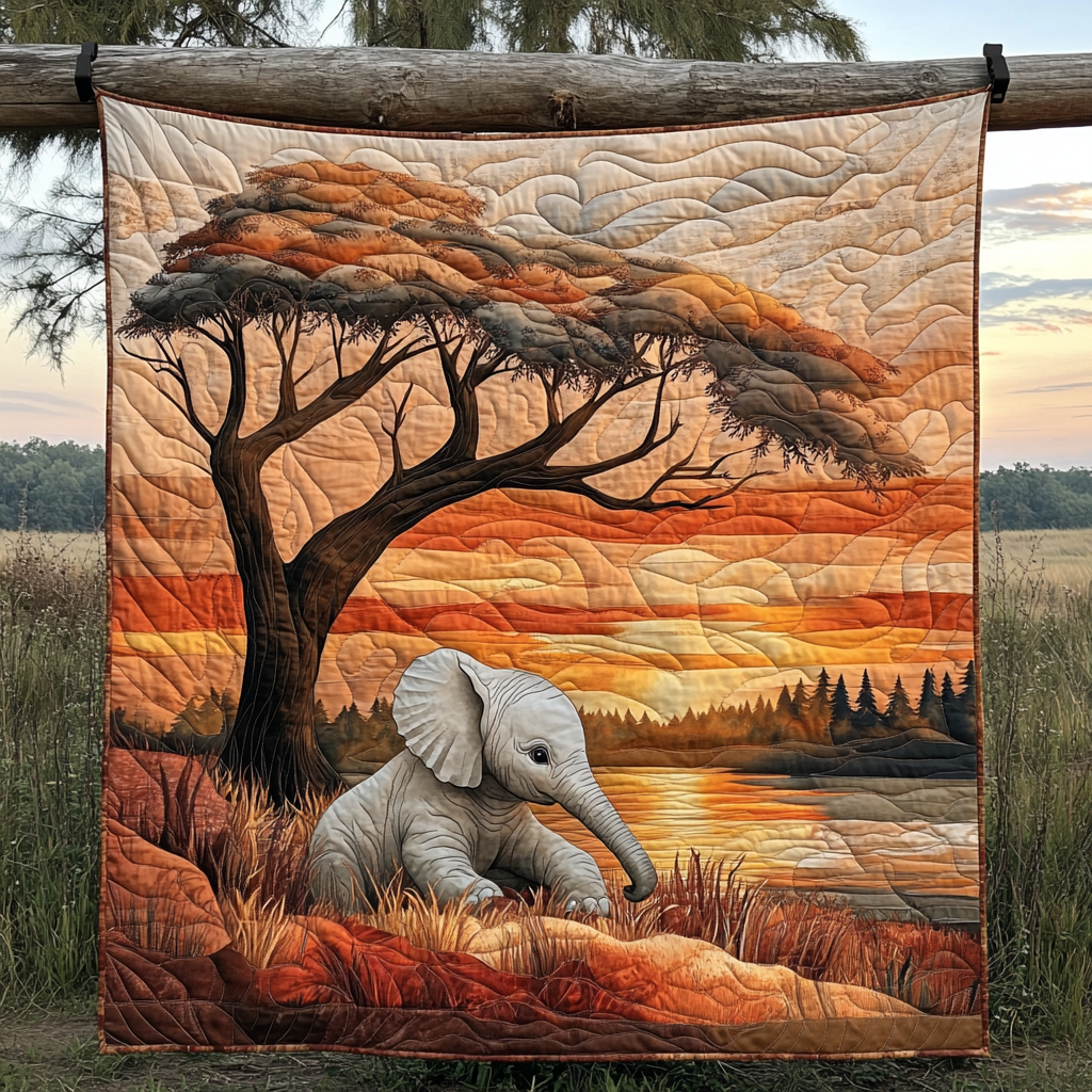 Little Trunk Quilted Blanket Best Couch Throw Blanket Gifts For Someone Who Loves Elephants - Marykun